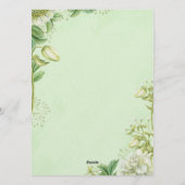 Vibrant Yellow Tulip & Ranunculus Formal Wedding I 招待状 (裏面)