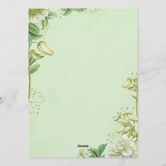 Vibrant Yellow Tulip & Ranunculus Formal Wedding I 招待状 (裏面)