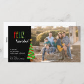 Vibrante Feliz Navidad Fotoのクリスマスカード シーズンカード (正面/裏面)
