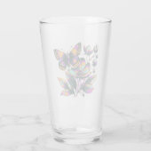 Vibrantes Schmetterlingsblumenmotiv タンブラーグラス (裏面)