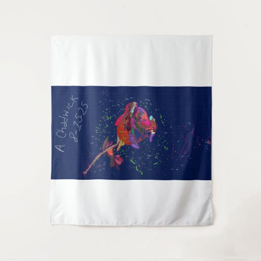 Vibrantly Colored Floral Tapestry タペストリー (正面)