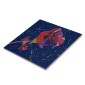 Vibrantly Colored Flower Ceramic Tile タイル (側面)