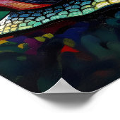 Vibrantly Colorful Impasto Whimsical Snail ポスター (角)