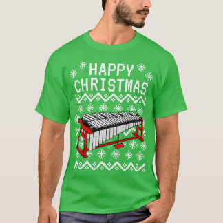 Vibraphone醜いクリスマスビブラフォニストミュージシャンXm Tシャツ