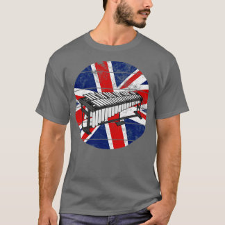 Vibraphone UK国旗のイギリスVibraphonistパーカッション Tシャツ