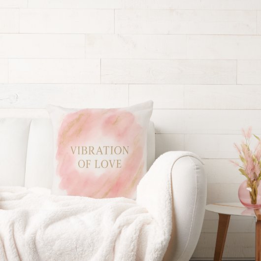 Vibration of Love Throw Pillow – Elegant Pink and クッション (ソファ)