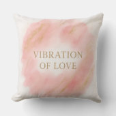 Vibration of Love Throw Pillow – Elegant Pink and クッション (正面)