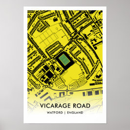 Vicarage Road Poster - Home of Watford FC, England ポスター