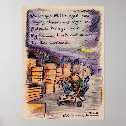 @vicbriggs irkafirkaプリント ポスター (正面)