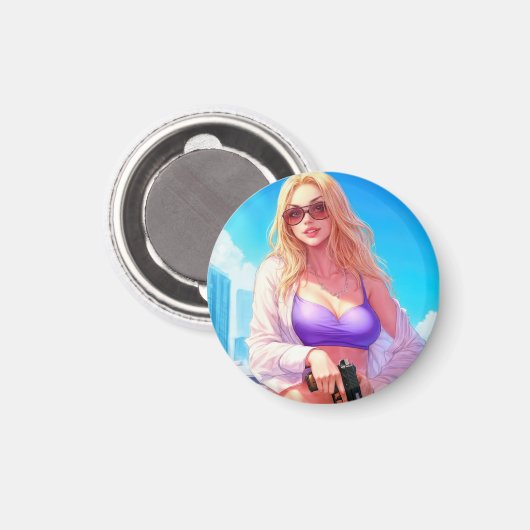 Vice Baby – Miami Heat with a Killer Smile マグネット (正面/裏面)