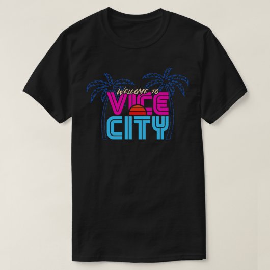 Vice Cityへようこそ Tシャツ (デザイン正面)