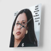 VICE PRESIDENT KAMALA HARRIS  スクエア壁時計 (傾斜)