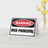 VICE-PRINCIPALの挨拶状の警告 カード (黄色い花)