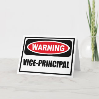 VICE-PRINCIPALの挨拶状の警告 カード