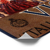 VICENZAパラディアナ大聖堂ヴィンテージイタリアン旅行 ポスター (角)