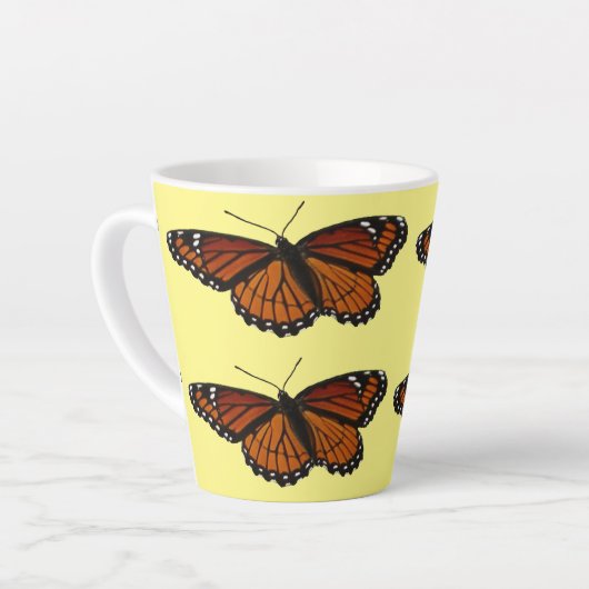 Viceroy Butterfly美しい自然写真 カフェラテマグ (左アングル)