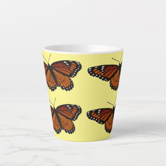 Viceroy Butterfly美しい自然写真 カフェラテマグ (正面)
