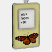 Viceroy Butterfly美しい自然写真 シルバープレートフレームオーナメント (右)
