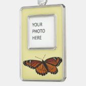 Viceroy Butterfly美しい自然写真 シルバープレートフレームオーナメント (左)