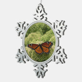 Viceroy Butterfly美しい自然写真 スノーフレークピューターオーナメント (右)
