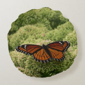Viceroy Butterfly美しい自然写真 ラウンドクッション (裏面)