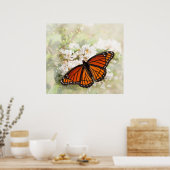 Viceroy on White Flowers ポスター (キッチン)