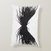 Vices Abstract Black Wings Alcohol Ink Art アクセントクッション (裏面(縦))