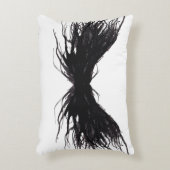 Vices Abstract Black Wings Alcohol Ink Art アクセントクッション (正面(垂直))