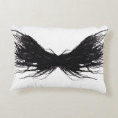 Vices Abstract Black Wings Alcohol Ink Art アクセントクッション (裏面)