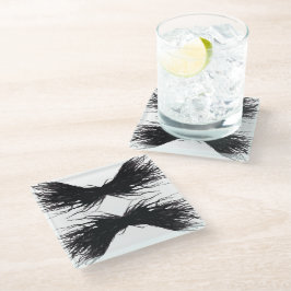 Vices Abstract Black Wings Alcohol Ink Art ガラスコースター