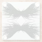 Vices Abstract Black Wings Alcohol Ink Art ガラスコースター (裏面)