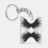 Vices Abstract Black Wings Alcohol Ink Art キーホルダー (正面左)