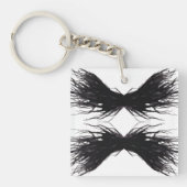 Vices Abstract Black Wings Alcohol Ink Art キーホルダー (正面)