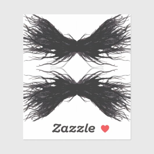 Vices Abstract Black Wings Alcohol Ink Art シール (シート)