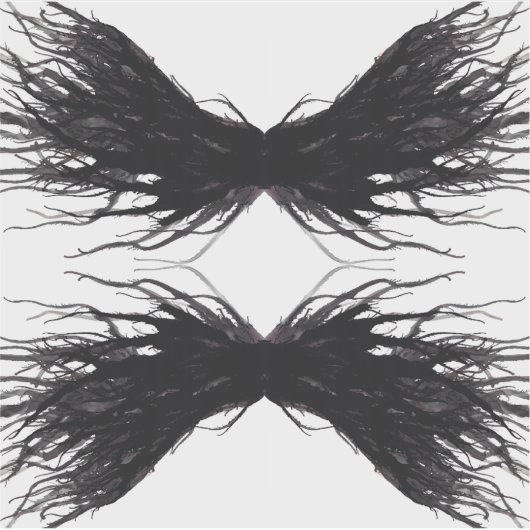 Vices Abstract Black Wings Alcohol Ink Art シール (正面)