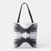 Vices Abstract Black Wings Alcohol Ink Art トートバッグ (裏面)