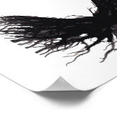 Vices Abstract Black Wings Alcohol Ink Art ポスター (角)