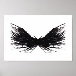 Vices Abstract Black Wings Alcohol Ink Art ポスター
