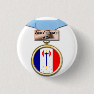 Vichyのフランスのなエースメダルボタン 缶バッジ