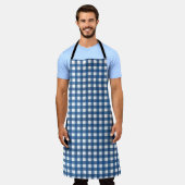 Vichy Bleu marine エプロン (着用した状態)