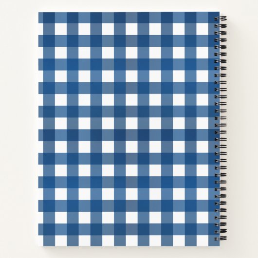 Vichy Bleu marine ノートブック (裏面)