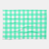 Vichy Bleu Turquoise キッチンタオル (横)