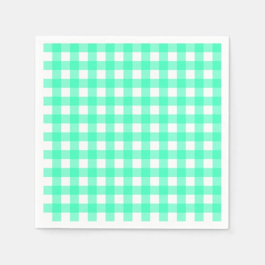 Vichy Bleu Turquoise スタンダードカクテルナプキン (正面)