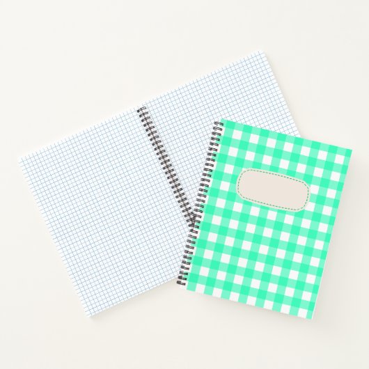 Vichy Bleu Turquoise ノートブック (内部)