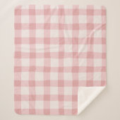 Vichy checkered blanket. シェルパブランケット (正面)