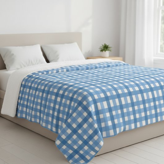 Vichy Checkered Blanket シェルパブランケット
