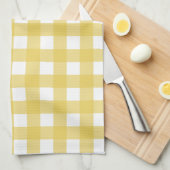 Vichy Jaune clair キッチンタオル (四つ折り)