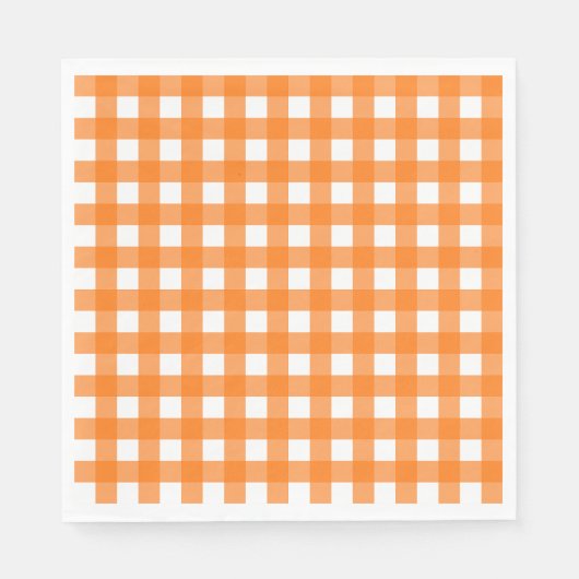 Vichy Orange スタンダードランチョンナプキン (正面)