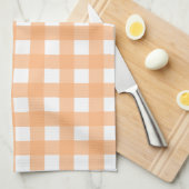 Vichy Orange clair キッチンタオル (四つ折り)