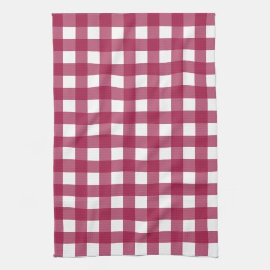 Vichy Rouge Cerise キッチンタオル (縦)